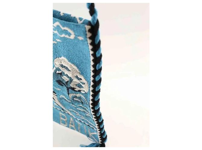 Borsa a mano Antik Batik in tessuto blu - vista 4