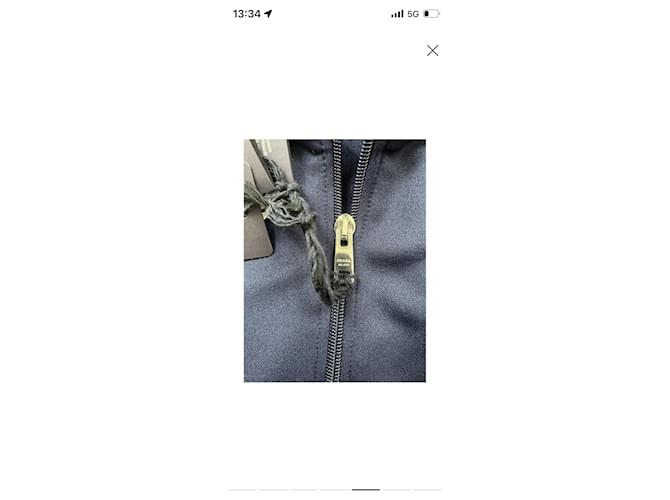 Giacca corta Prada blu navy in cotone - vista 5