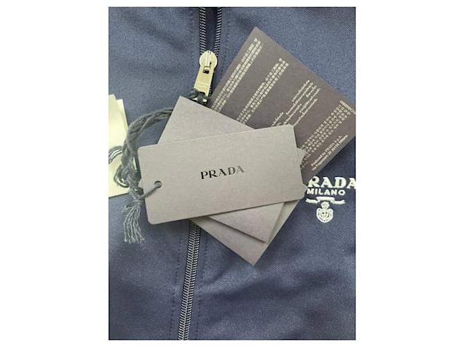 Giacca corta Prada blu navy in cotone - vista 6