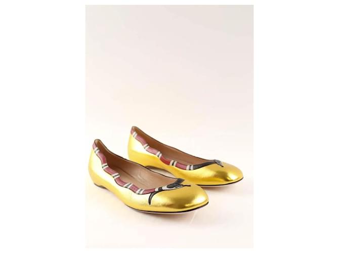 Gucci Bailarinas doradas Dorado - vista 3