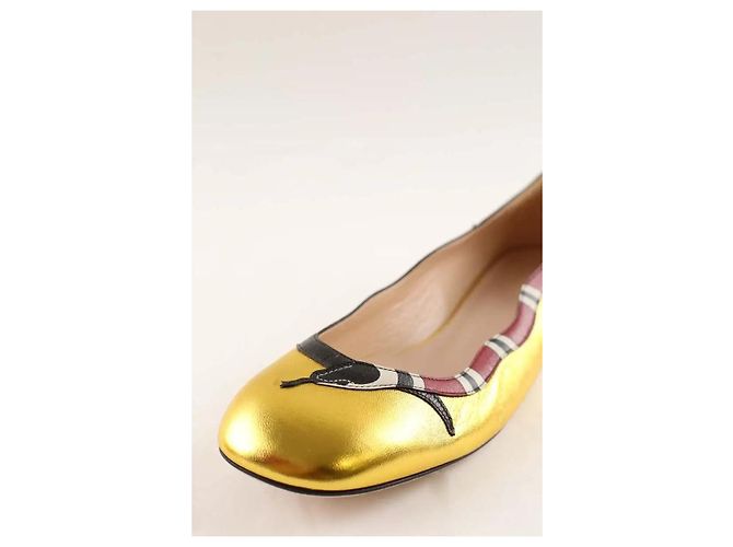 Gucci Bailarinas doradas Dorado - vista 5