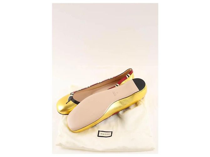 Gucci Bailarinas doradas Dorado - vista 6