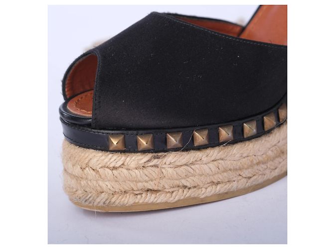 Espadrilles con zeppa nere con borchie Marc Jacobs con lacci alla caviglia Nero - vista 4
