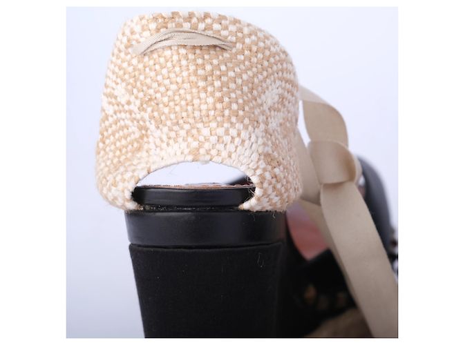 Espadrilles con zeppa nere con borchie Marc Jacobs con lacci alla caviglia Nero - vista 5