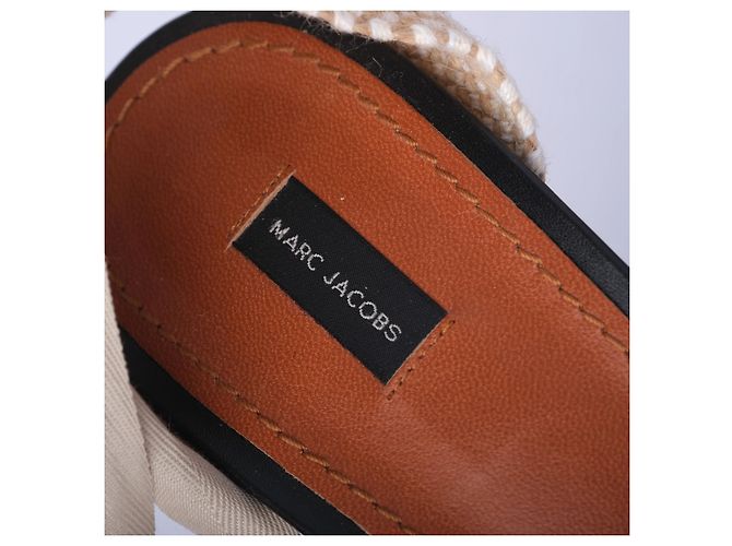 Espadrilles con zeppa nere con borchie Marc Jacobs con lacci alla caviglia Nero - vista 7