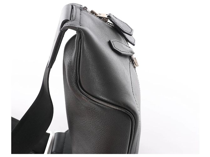 Borsa a cintura Hermès Cityslide Cross PM in Taurillon Cristobal nero C: 2018 Blu navy - vista 8
