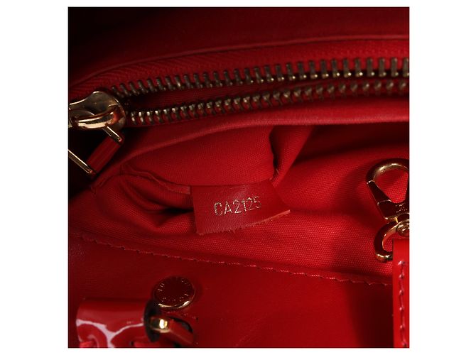 Borsa Louis Vuitton Vernis Montaigne BB Rossa M50170 Rosso - vista 15