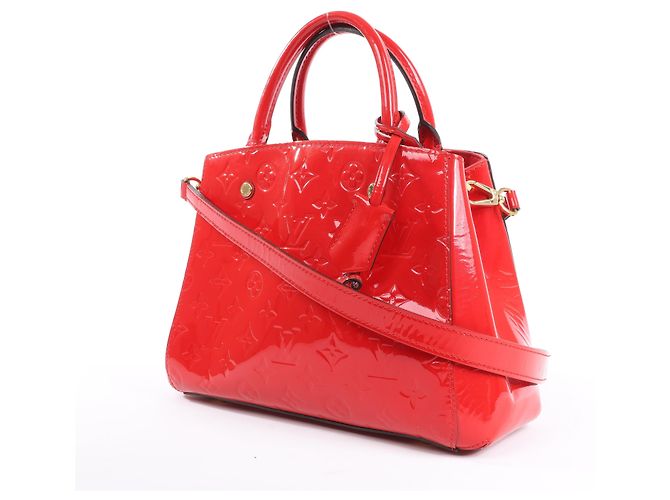 Borsa Louis Vuitton Vernis Montaigne BB Rossa M50170 Rosso - vista 2