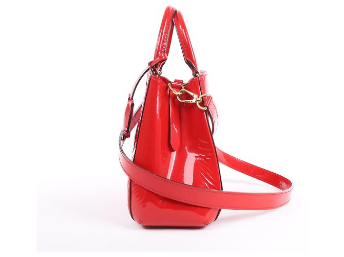 Borsa Louis Vuitton Vernis Montaigne BB Rossa M50170 Rosso - vista 3