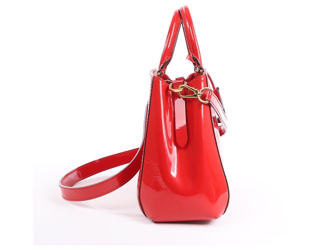 Borsa Louis Vuitton Vernis Montaigne BB Rossa M50170 Rosso - vista 5