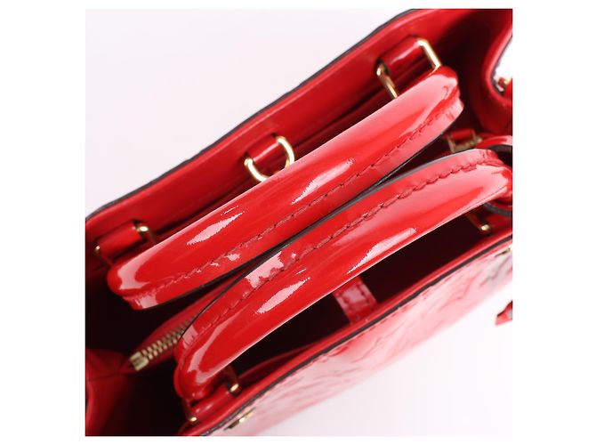 Borsa Louis Vuitton Vernis Montaigne BB Rossa M50170 Rosso - vista 7