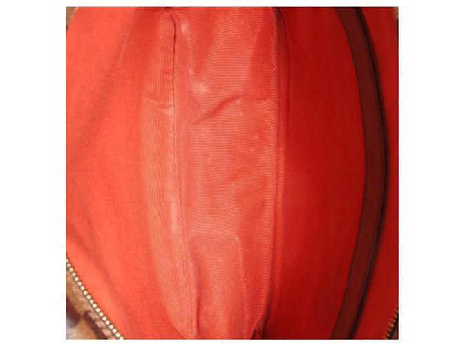 Borsa a tracolla Louis Vuitton Naviglio Damier Ebene marrone N45255 Rosso - vista 10