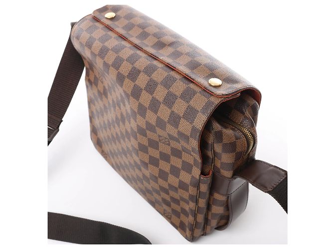Borsa a tracolla Louis Vuitton Naviglio Damier Ebene marrone N45255 Rosso - vista 5