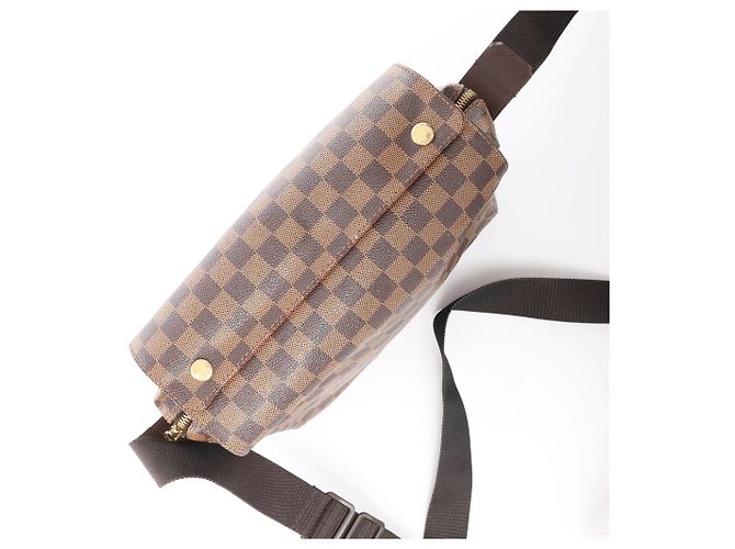 Borsa a tracolla Louis Vuitton Naviglio Damier Ebene marrone N45255 Rosso - vista 7