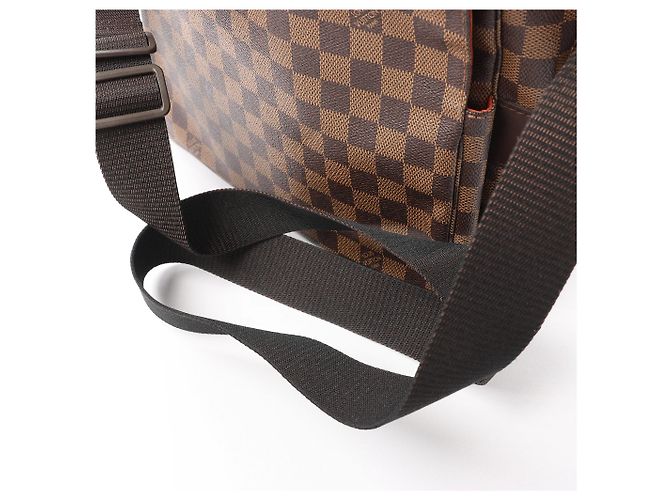 Borsa a tracolla Louis Vuitton Naviglio Damier Ebene marrone N45255 Rosso - vista 8