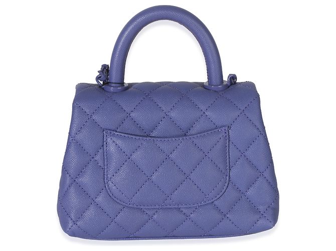 Chanel Purple Quilted Incognito Mini Coco Top Handle Flap Bag Lila - Ansicht 2