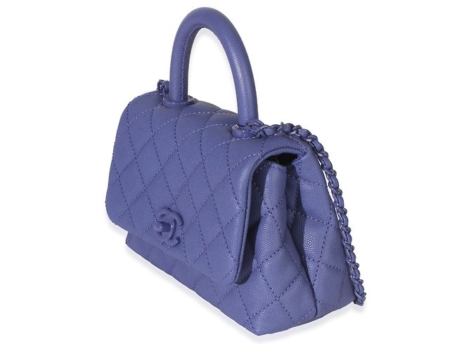 Chanel Purple Quilted Incognito Mini Coco Top Handle Flap Bag Lila - Ansicht 3