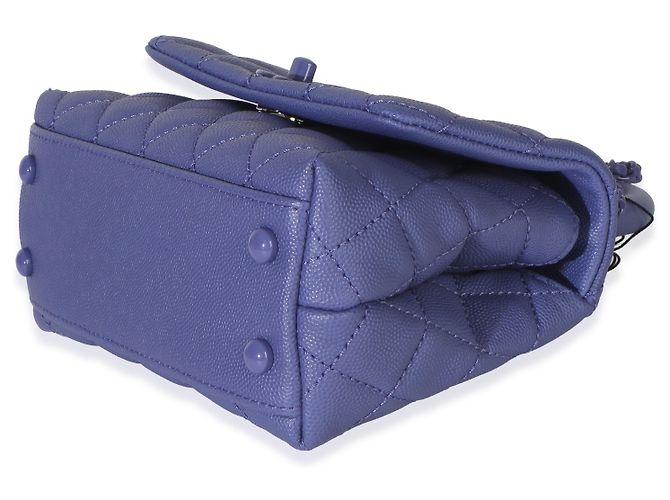 Chanel Purple Quilted Incognito Mini Coco Top Handle Flap Bag Lila - Ansicht 6