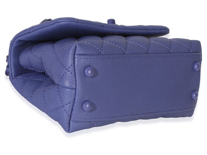 Chanel Purple Quilted Incognito Mini Coco Top Handle Flap Bag Lila - Ansicht 7