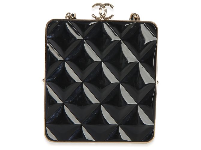 Clutch Chanel Black Quilted Lambskin CC Frame Clutch Con Catena Nero - vista 2