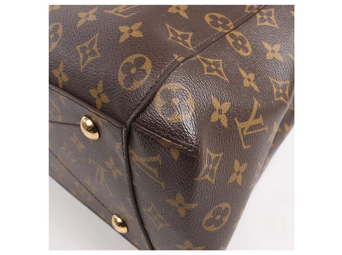 Borsa Louis Vuitton Montaigne GM in tela Monogram marrone Bordò - vista 11