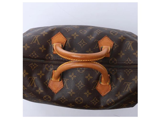 Borsa Louis Vuitton Speedy 35 Monogram Canvas Marrone M41524 - vista 4