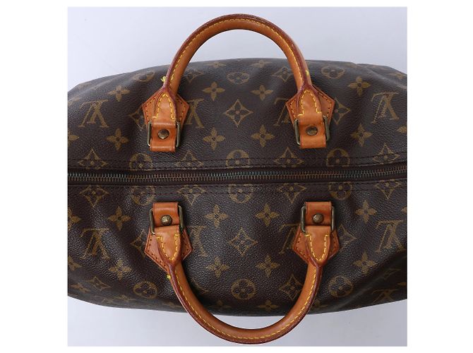 Borsa Louis Vuitton Speedy 35 Monogram Canvas Marrone M41524 - vista 6