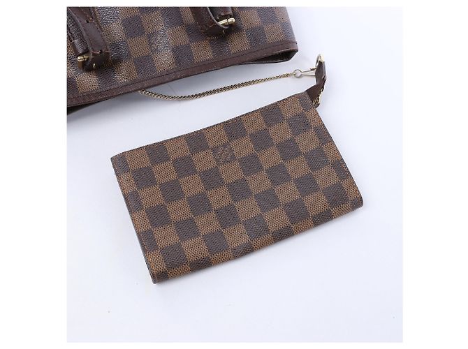 Borsa a tracolla Louis Vuitton Malle Damier Ebene marrone N42240 Rosso - vista 12