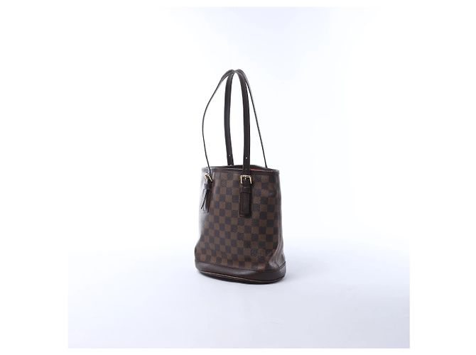 Borsa a tracolla Louis Vuitton Malle Damier Ebene marrone N42240 Rosso - vista 2