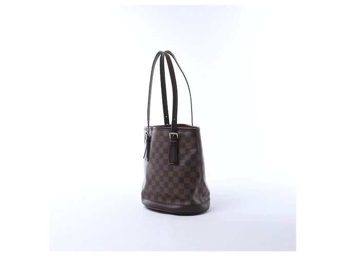 Borsa a tracolla Louis Vuitton Malle Damier Ebene marrone N42240 Rosso - vista 3