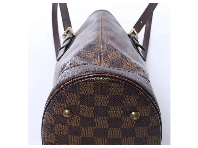 Borsa a tracolla Louis Vuitton Malle Damier Ebene marrone N42240 Rosso - vista 7