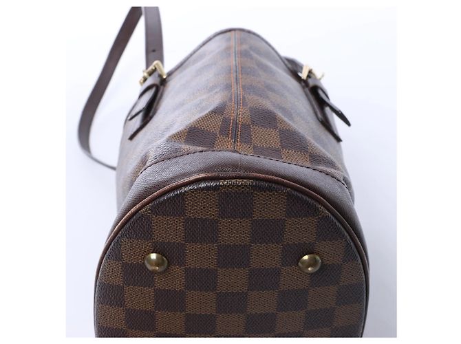 Borsa a tracolla Louis Vuitton Malle Damier Ebene marrone N42240 Rosso - vista 8