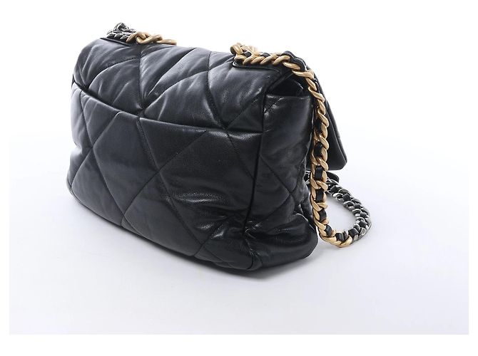 Borsa a tracolla Chanel 19 Large in pelle con catena nera 30157954 Rosso - vista 4
