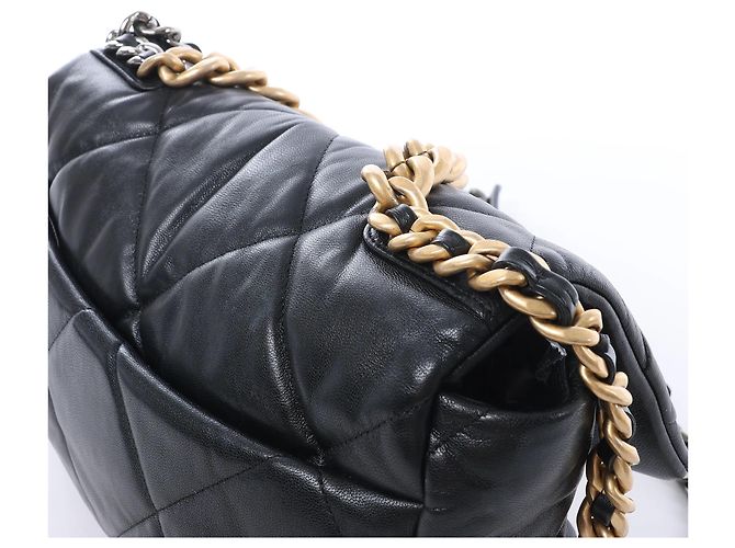 Borsa a tracolla Chanel 19 Large in pelle con catena nera 30157954 Rosso - vista 5