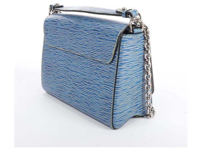 Borsa a tracolla Louis Vuitton Twist MM in pelle Epi blu M50271 Beige - vista 3