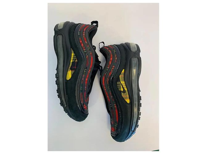 Nike Air Max 97 Tartan Nero Rosso Giallo - vista 6