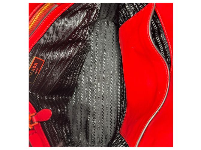 Borsa Prada in pelle Saffiano e Soft Calf Red Fuoco 1BA113 Rosso - vista 10
