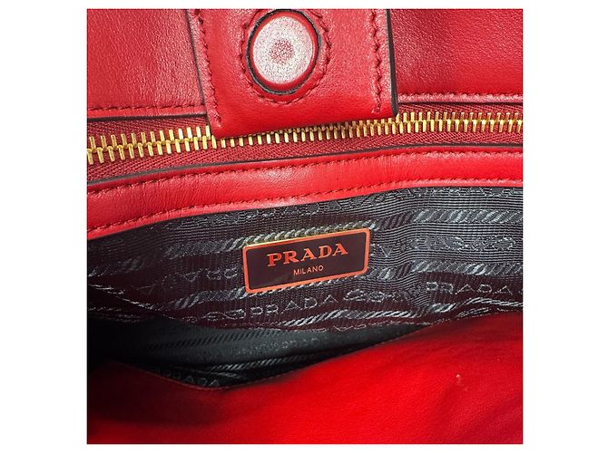 Borsa Prada in pelle Saffiano e Soft Calf Red Fuoco 1BA113 Rosso - vista 11