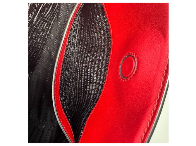 Borsa Prada in pelle Saffiano e Soft Calf Red Fuoco 1BA113 Rosso - vista 12