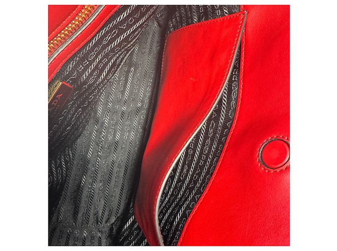 Borsa Prada in pelle Saffiano e Soft Calf Red Fuoco 1BA113 Rosso - vista 13