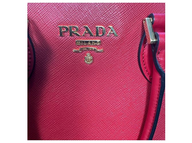 Borsa Prada in pelle Saffiano e Soft Calf Red Fuoco 1BA113 Rosso - vista 8