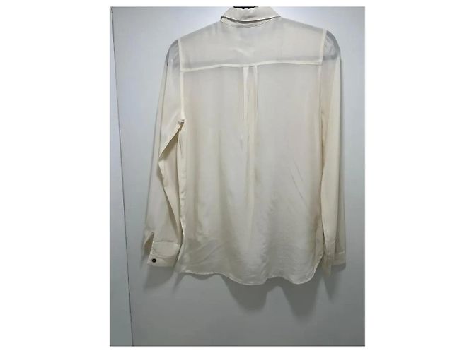 Autre Marque Gryphon New York Camicia in Seta Crema con Paillettes Crudo - vista 2