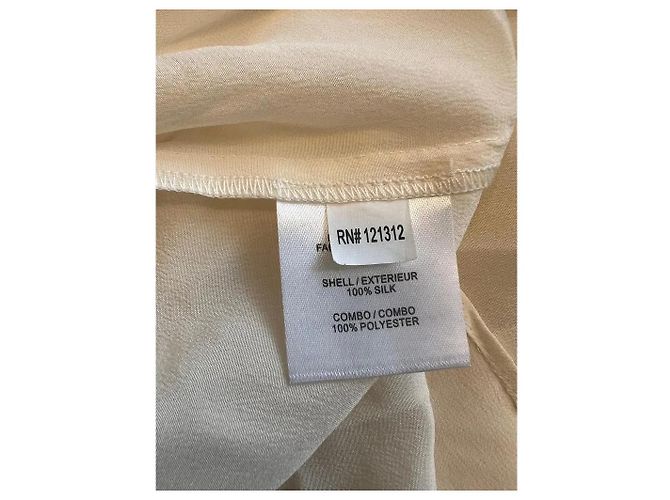 Autre Marque Gryphon New York Camicia in Seta Crema con Paillettes Crudo - vista 4