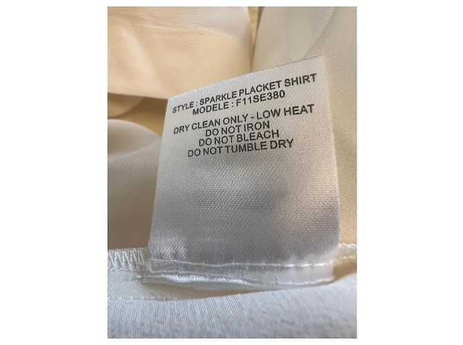 Autre Marque Gryphon New York Camicia in Seta Crema con Paillettes Crudo - vista 6