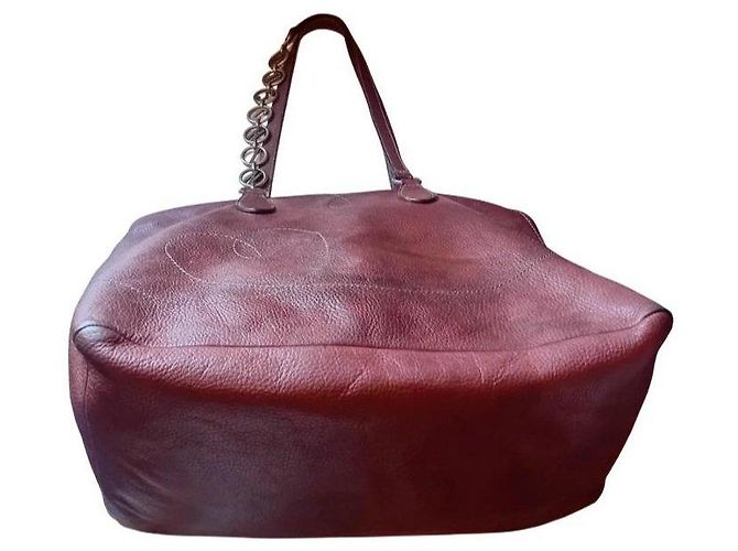 Moschino Redwall Borsa Tote Bordò - vista 7