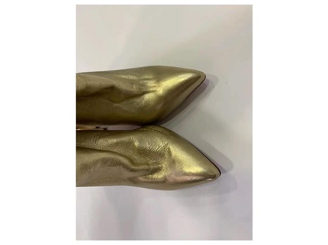 Autre Marque Adam K Paris Botas Altas Cuero Dorado Multicolor - vista 4