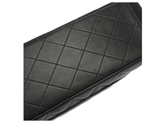 Chanel Vintage CC Chain Flap Shoulder Quilted Lambskin XL Noir - vue 3