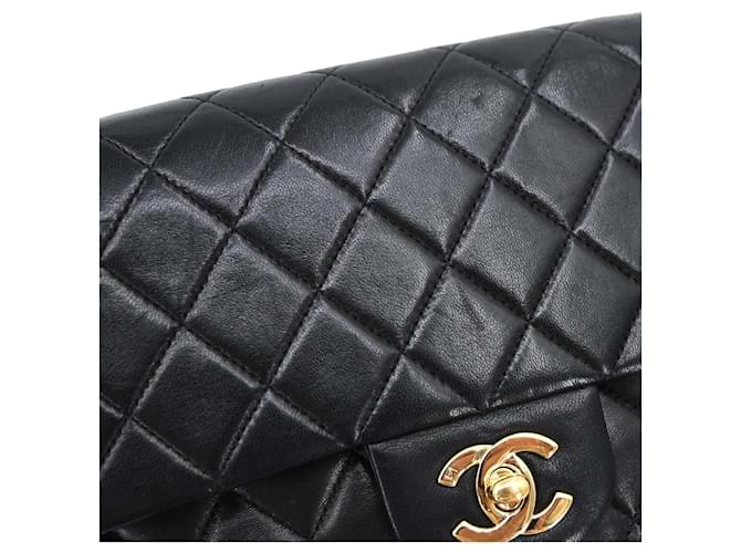 Chanel Timeless - Classic Double Flap Leather medium Nero - vista 3