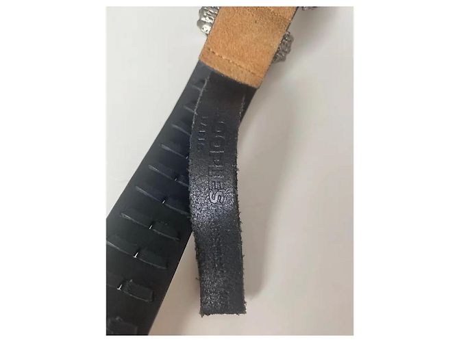 The Kooples Western Ledergürtel aus Wildleder Braun Schwarz - Ansicht 3