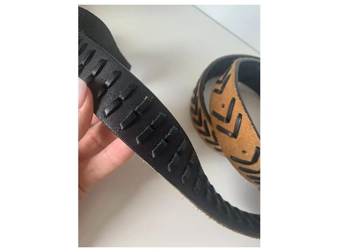 The Kooples Western Ledergürtel aus Wildleder Braun Schwarz - Ansicht 6
